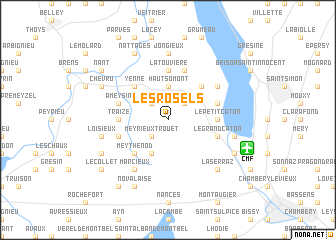 map of Les Rosels