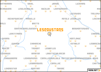 map of Les Roustans