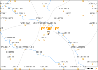 map of Les Sables