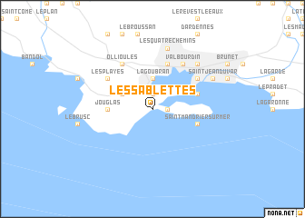 map of Les Sablettes