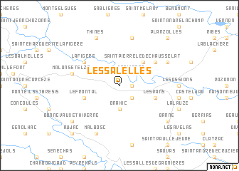 map of Les Salelles