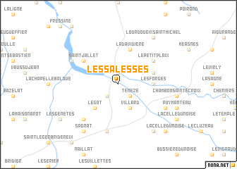 map of Les Salesses