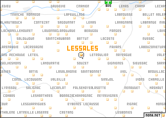 map of Les Sales