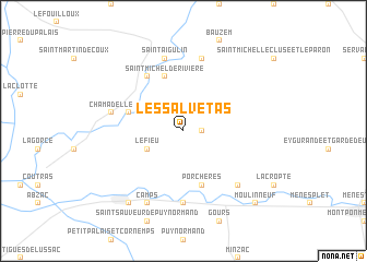 map of Les Salvetas