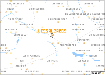 map of Les Salzards