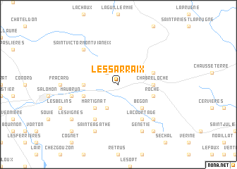 map of Les Sarraix