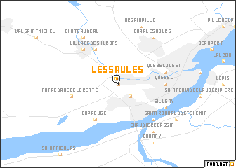 map of Les Saules