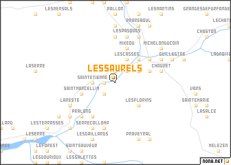 map of Les Saurels