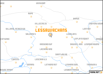 map of Les Sauvachans