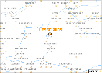 map of Les Sciauds