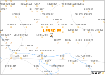 map of Les Scies