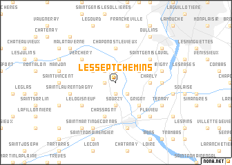 map of Les Sept Chemins