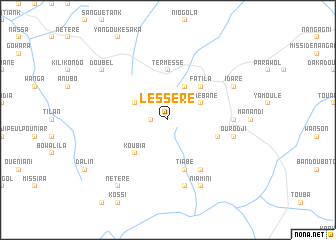 map of Lesséré