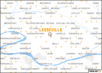 map of Lesseville