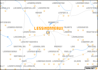 map of Les Simonneaux