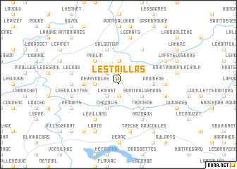 map of Les Taillas
