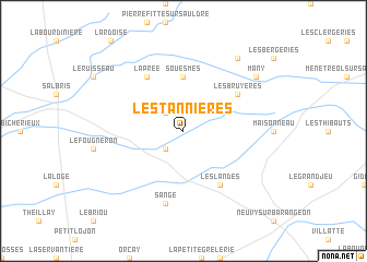 map of Les Tannières