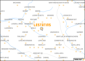 map of Les Tatins