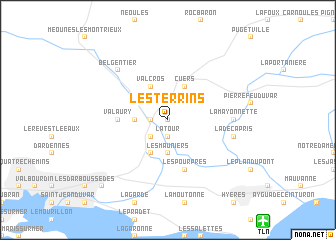 map of Les Terrins