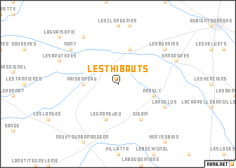 map of Les Thibauts