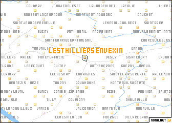 map of Les Thilliers-en-Vexin