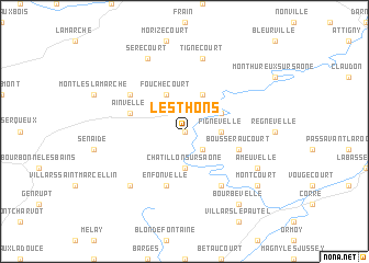 map of Les Thons