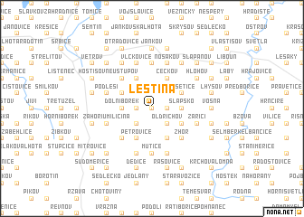 map of Leština