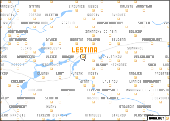 map of Leština