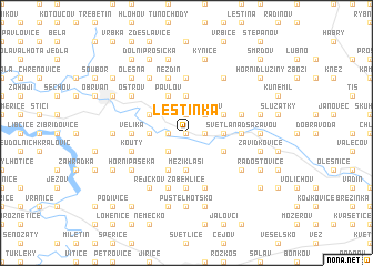 map of Leštinka