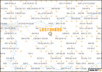 map of Les Tombes