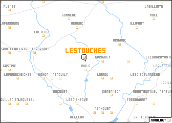 map of Les Touches