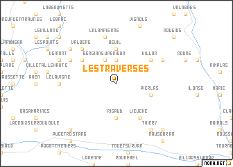 map of Les Traverses