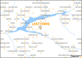 map of Les Tyrans