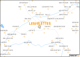 map of Les Valettes