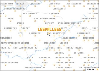 map of Les Vallées