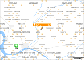 map of Les Vannes