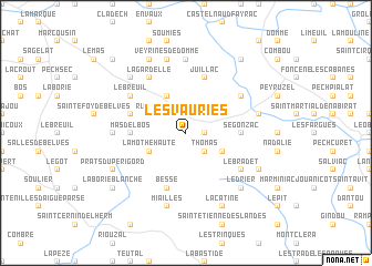 map of Les Vauries