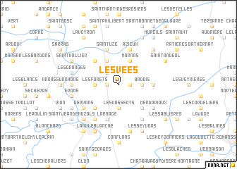 map of Les Vées