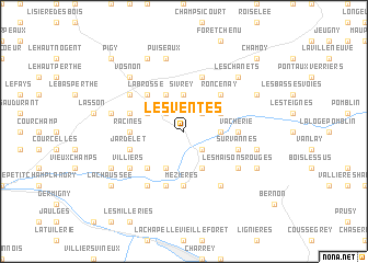 map of Les Ventes