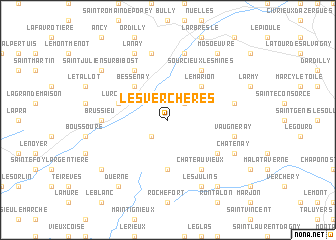 map of Les Verchères