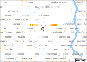 map of Les Vernassaux