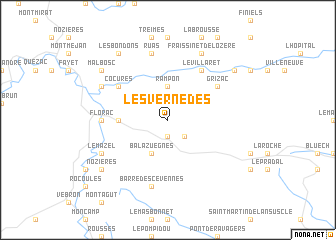 map of Les Vernèdes