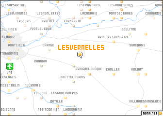 map of Les Vernelles