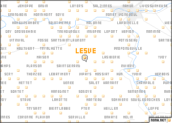 map of Lesve