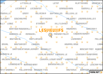 map of Les Vieux Ifs