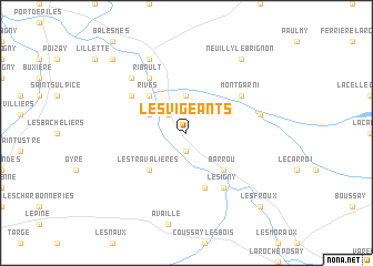 map of Les Vigeants