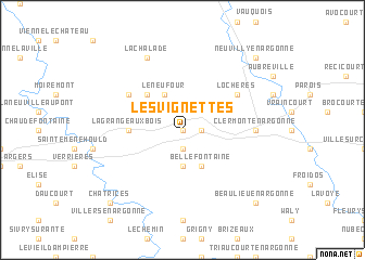 map of Les Vignettes