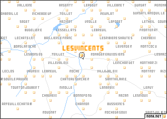 map of Les Vincents