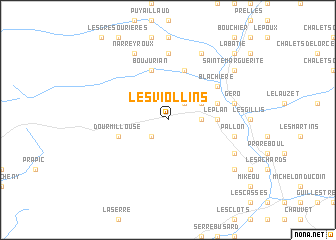 map of Les Viollins