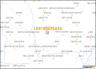 map of Les Ybourgues